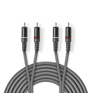 Audio kabl 2x RCA na 2x RCA muški - Stereo činč kabl 5m