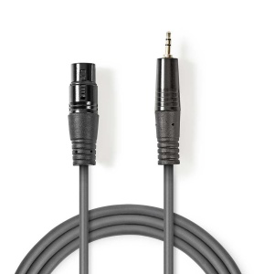 Audio kabl XLR ženski na 3.5mm muški - Balansirani - 1m