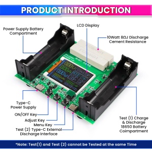 Digitalni Tester Kapaciteta i Punjač 18650 Baterija sa LCD Ekranom - Img 3