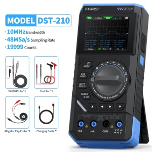 FNIRSI DST-210 Multimetar i Osciloskop 3-u-1 - 10MHz, 48MSa/s, Generator Signala - Img 2