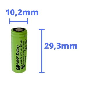 GP Batteries NiMH Baterija 2/3 AAA 1.2V 400mAh - 40AAAM Punjiva Industrijska Ćelija - Img 3