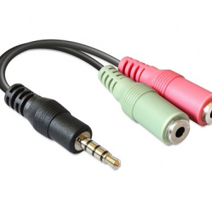 Kabl adapter 3.5mm 4-pol M-2x3.5mm ST F