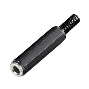 Klink konektor 6.3mm ženski mono plastični za kabl