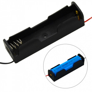 Kućište za 18650 Li-Ion bateriju 3.7V sa žicama (1 slot) - za Arduino i DIY