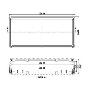 Kutija plastična 121x58x32mm crna - Img 5