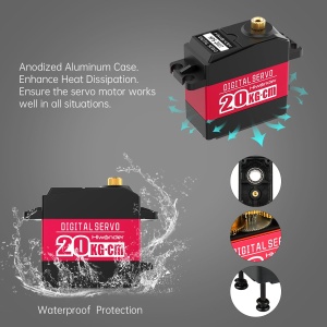 LD-27MG Digitalni Servo Motor 20kg – 270 Stepeni Metalni Zupčanici za Robotsku Ruku - Img 3