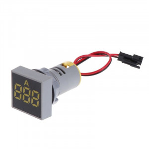 LED ampermetar 0-100A 22mm žuti AD101-22AMS - Img 5