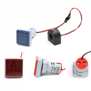 LED ampermetar/voltmetar/frekvencmetar 22mm zeleni - Img 3