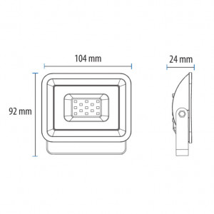 LED reflektor 10W beli - Img 2