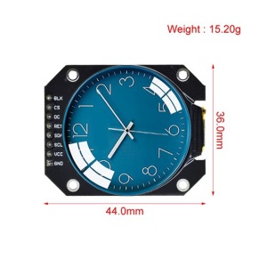 Okrugli TFT IPS Displej 1.28" 240x240 GC9A01 SPI za Arduino / ESP32 - Img 2