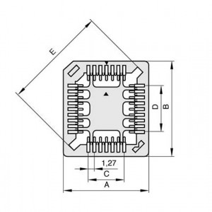 Podnožje PLCC44 SMD - Img 2