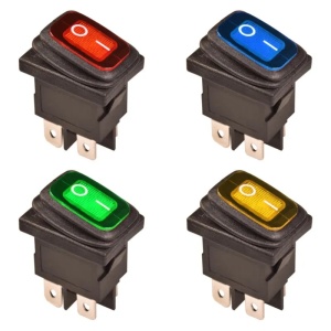 Prekidač 13x19mm 6A 250VAC DPST vodootporni crveni - Img 4