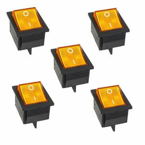 Prekidač 30X22mm 2xon-off 16A 250VAC žuti - Img 2