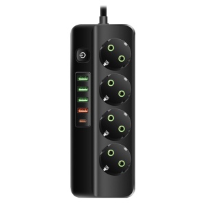 Produžni kabl 4xšuko+4xUSB-A+1xUSB-C sa prekidačem 2.0m - Img 3
