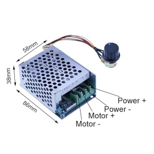 PWM Regulator Brzine DC Motora 30A 6V-16V sa Displejem i Kućištem - Img 5