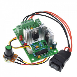 PWM Regulator Brzine DC Motora sa Prekidačem za Smer Revers 10-30V