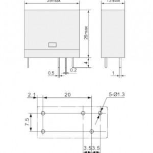 Rele JQX-14FC-1C 12VDC - Img 3