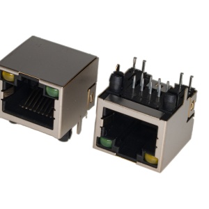 RJ45 F print ugaoni oklopljeni LED