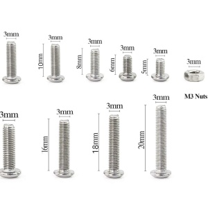 Set M3 vijaka i navrtki od nerđajućeg čelika (Inox) - 340 komada - Img 2