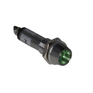 Signalna LED Lampica ADP8-1 12VDC Zelena Metalna 8mm