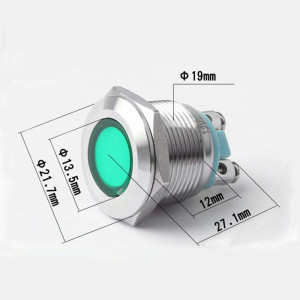 Signalna LED sijalica 19mm 230VAC žuta - Img 5