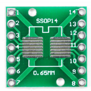 SMD na DIP Adapter Pločica SOP14 / SSOP14 (1.27mm / 0.65mm) - Img 5