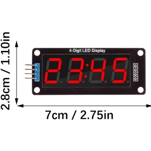 TM1637 LED Displej Modul 4 Cifre 0.56" za Arduino - Crveni - Img 6