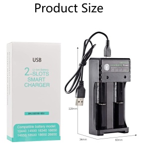 Univerzalni USB Punjač za Li-ion Baterije 18650 26650 14500 – 2 Slota - Img 6