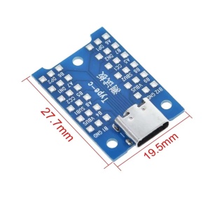 USB-C Breakout Modul - Ženski Type-C Konektor na DIP 2.54mm - Img 4