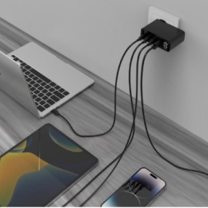 USB punjač 4-porta fast charger GaN 100W LCD - Img 2