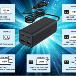 USB punjač 4-porta fast charger GaN 100W - Img 5