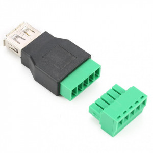 USB Ženski na Terminal Block Adapter 5-pin (Bez Lemljenja) - Vijčani Konektor sa Klemama - Img 5