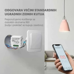 WiFi smart modul prekidač 1CH 1x10A (za ugradnju u doznu) - Img 3