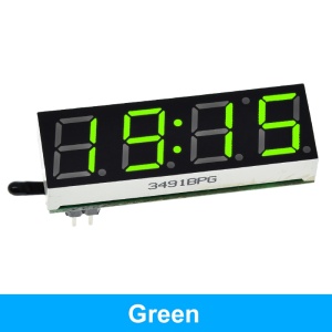 3-u-1 Digitalni Sat, Termometar i Voltmetar za Auto (Zeleni LED)
