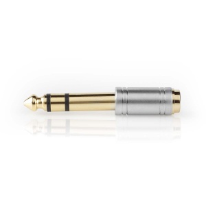Adapter 6.3mm ST M-3.5mm ST F metalni gold-plated - Img 2