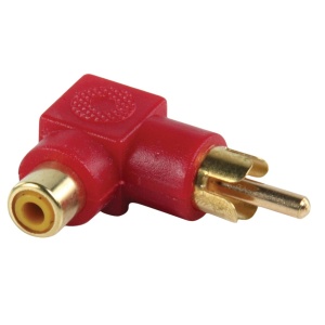 Adapter RCA M-RCA F ugaoni crveni