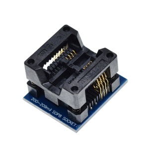 Adapter SOIC8 / SOP8 na DIP8 ZIF – Široki (200-209 mil)