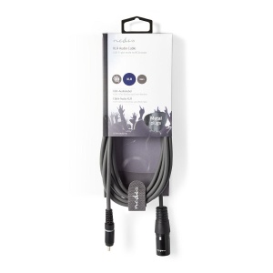 Audio kabl XLR muški na 2x RCA muški - 3m, metalni konektori - Img 3