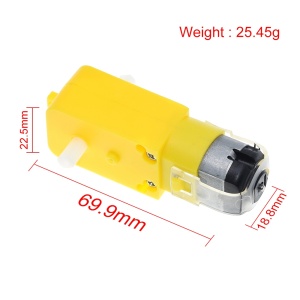 DC Motor sa reduktorom i točkom 3-6V (TT motor) za Arduino i robotiku - Img 5
