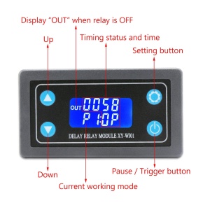 Digitalni Vremenski Relej XY-WJ01 12V 24V – Timer Modul s LCD Ekranom - Img 2