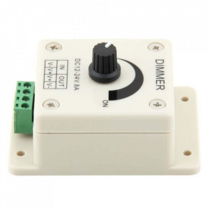 Dimer za LED rasvetu DC 12V-24V 8A sa potenciometrom - Regulator jačine svetlosti za LED trake - Img 2