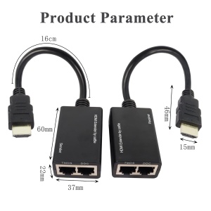 HDMI Extender produživač preko mrežnog kabla (Cat5e / Cat6) do 30m pasivni (komplet predajnik i prijemnik) - Img 5