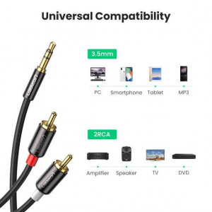 Kabl 3.5mm ST M-2xRCA M 2.0m ALU - Img 3