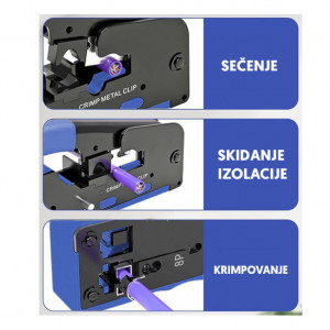 Krimp klešta za prolazne konektore RJ45 (Pass-Through) CAT5E /CAT6/CAT7 - Img 5