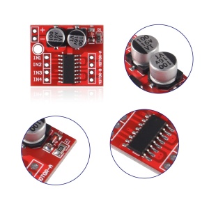 L298N MX1508 Mini Dual DC Motor Driver Modul 1.5A 2V-10V za Arduino PWM kontrola 2-kanala - Img 4