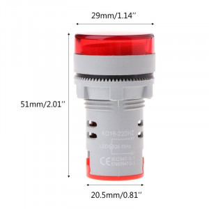 LED frekvencmetar 20-75Hz 22mm crveni - Img 6