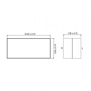 Magnet NdFeB 10x5x1.9mm - Img 2