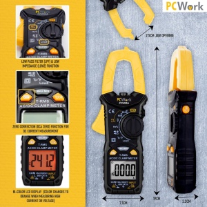 PCWork PCW05A Digitalna Amper Klešta AC/DC True RMS – 600A / 600V - Img 4