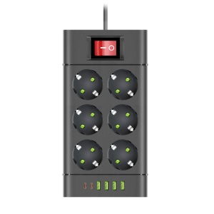 Produžni kabl 6xšuko+4xUSB-A+2xUSB-C sa prekidačem 2.0m - Img 2