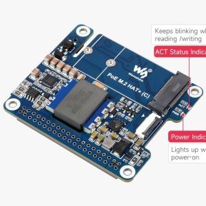 RaspberryPi 5 PCIe na M.2 adapter (C) sa PoE funkcijom - Img 3